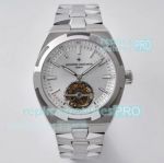 EUR Factory Swiss Replica Vacheron Constantin Overseas Tourbillon Watch Silver Dial